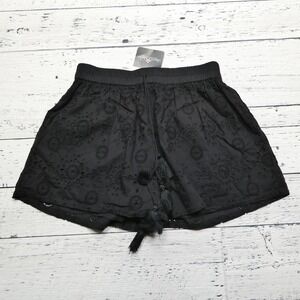 Amita Naithani Shorts‎ Womens Small Eyelet Pom Pom Tassel Beachwear Summer Boho
